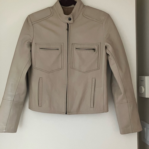 Vera pelle leather jacket 100 viscose Size S - Picture 1 of 9